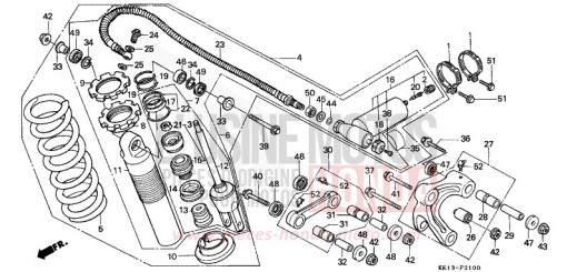 KISSEN, HINTEN (XR250RE/RF) XR250RF de 1985